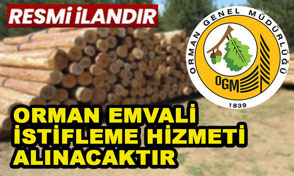 ORMAN EMVALİ İSTİFLEME HİZMETİ ALINACAKTIR