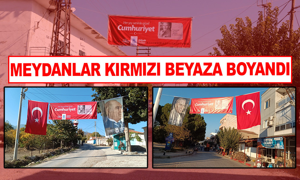 ŞEHZADELER'DE MEYDANLAR KIRMIZI BEYAZA BOYANDI