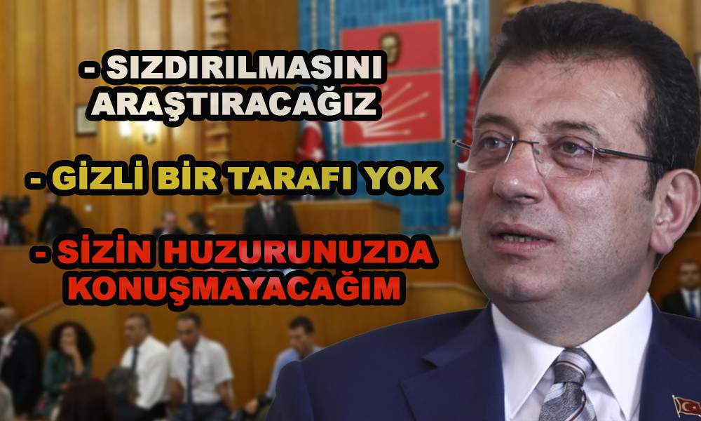 SIZDIRILAN VİDEO İLE İLGİLİ İMAMOĞLU KONUŞTU